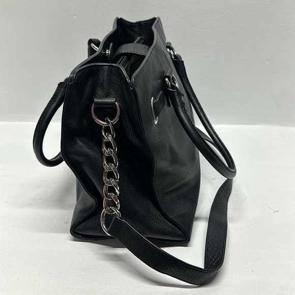 Michael Kors Hamilton East West Handbag Purse Crossbody Bag Leather Black Large - Picture 14 of 17